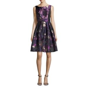 Eliza J Purple Floral Fit & Flare Party Dress- Size 2